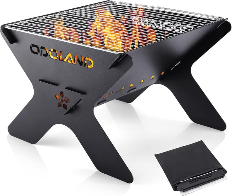 Portable Folding Charcoal Grill for Outdoor Cooking & Camping