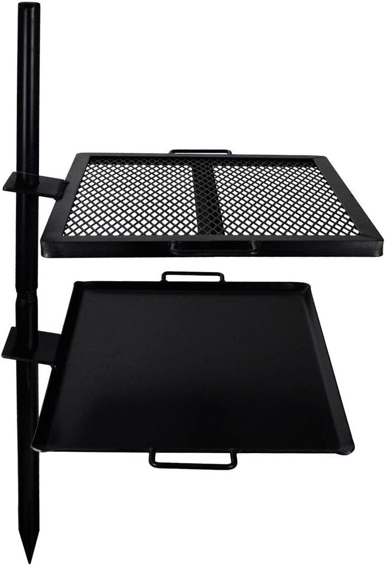 Portable Camping Grill & Skillet Combo for Outdoor Cooking