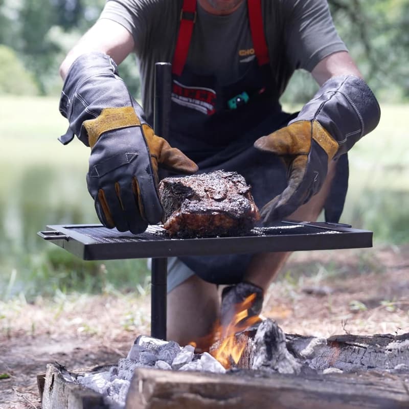 Portable Camping Grill & Skillet Combo for Outdoor Cooking