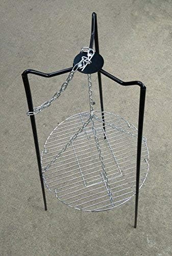 Chrome Plated Steel Tri-Pod Camping Grill - 43 x 20.5-Inch