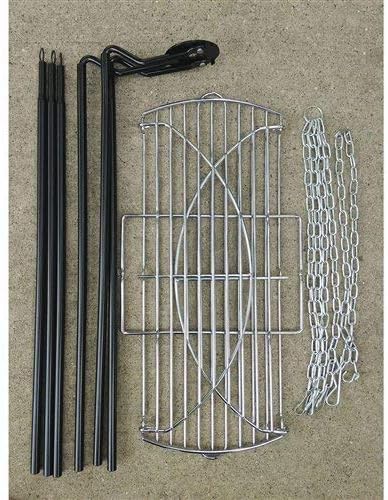 Chrome Plated Steel Tri-Pod Camping Grill - 43 x 20.5-Inch