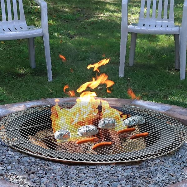 40-Inch Heavy-Duty Chrome-Plated Grill Grate for Fire Pits