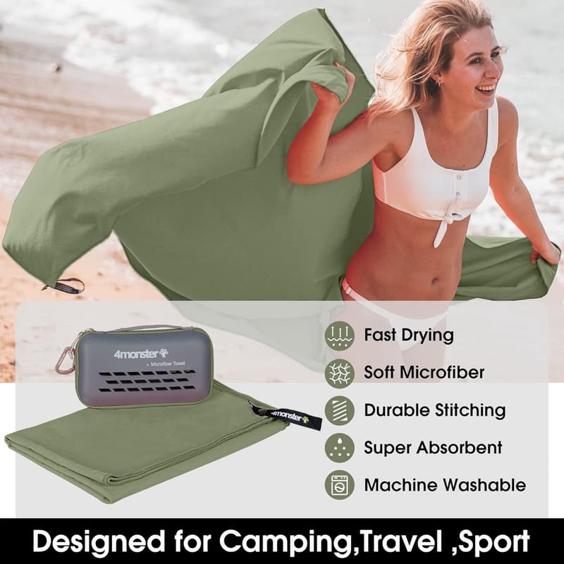 Super Absorbent Microfiber Travel Towel for Camping & Sports