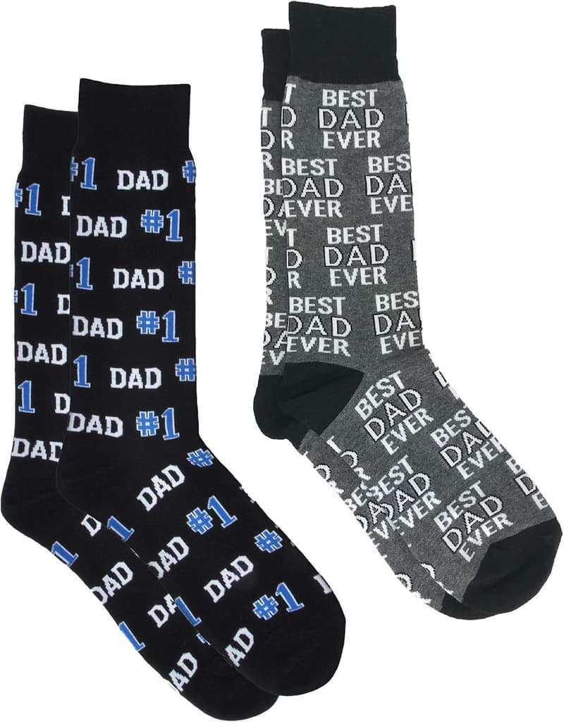 Father's Day Men's Funny Food Novelty Socks - 2 Pair Set