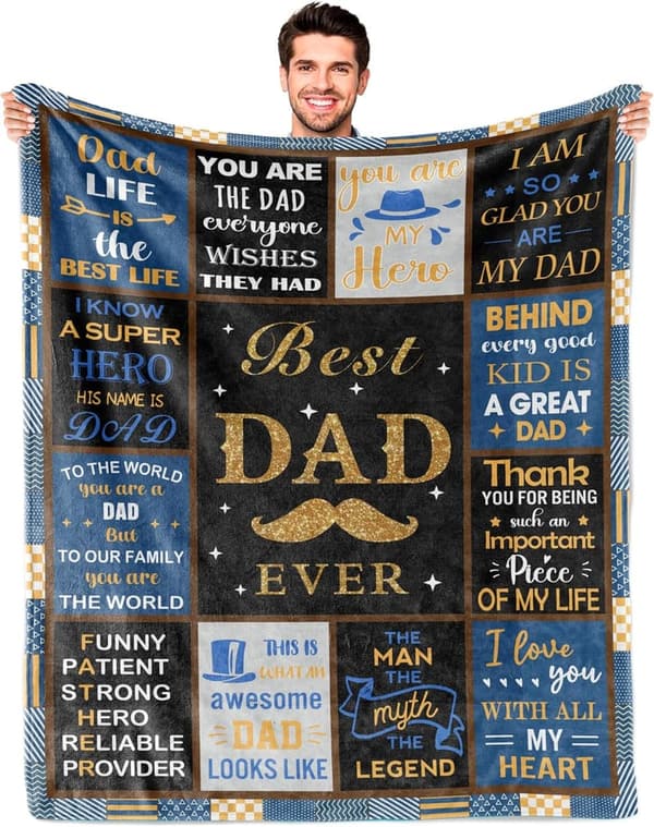 Father's Day Blanket Gift from Kids - 60
