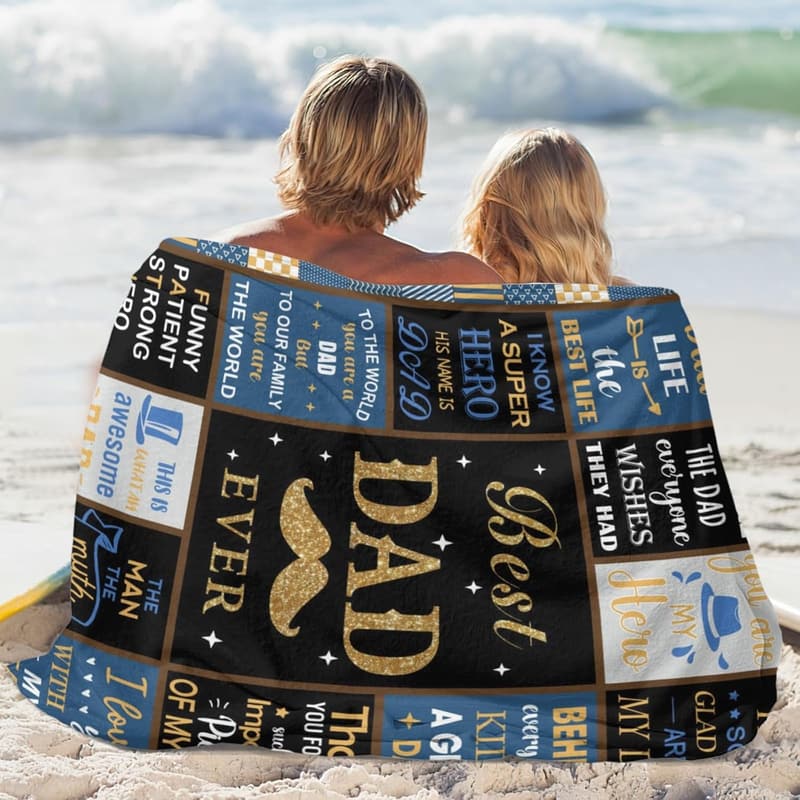 Father's Day Blanket Gift from Kids - 60