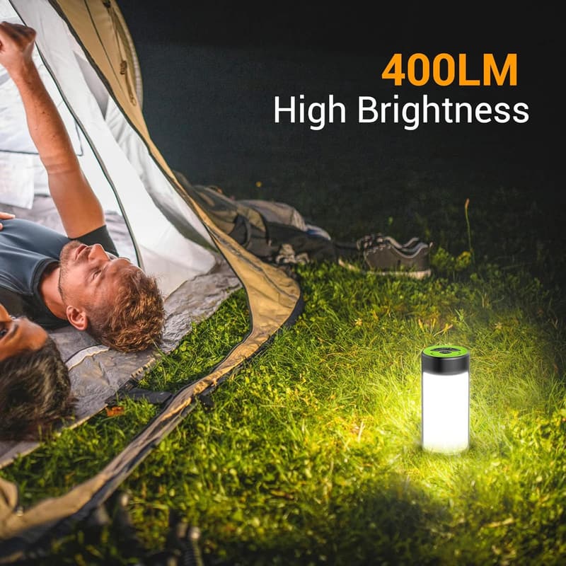 Rechargeable LED Camping Lanterns - 400LM, Water-Resistant (2-Pack)