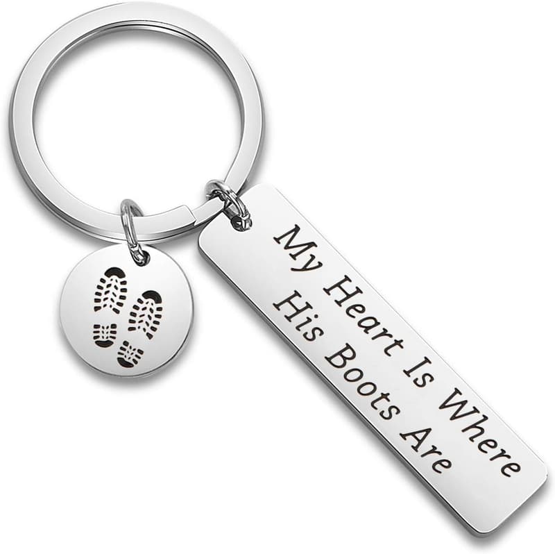 Deployment Keychain Gift for Military Wife or Mom