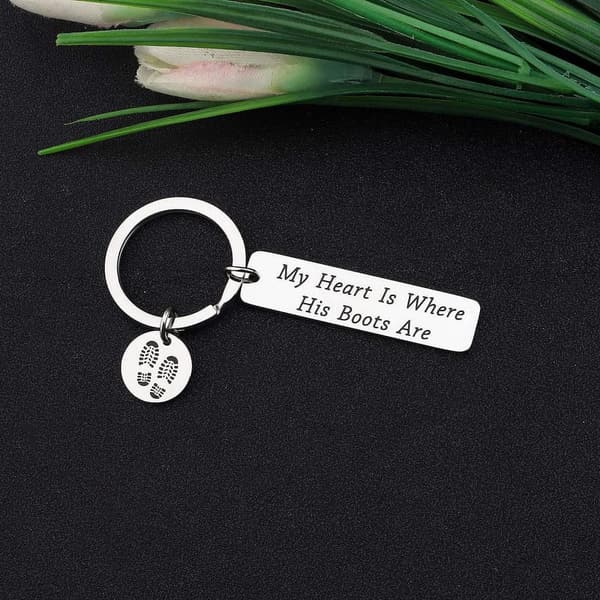 Deployment Keychain Gift for Military Wife or Mom