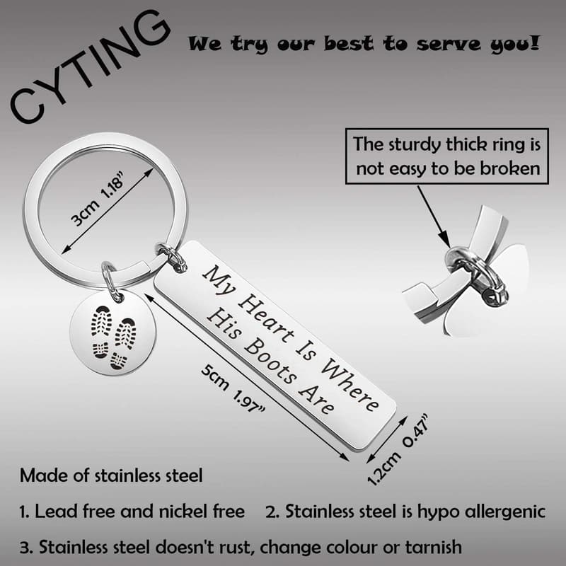 Deployment Keychain Gift for Military Wife or Mom