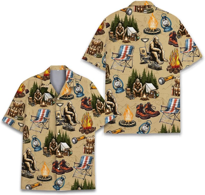 Bigfoot Aloha Shirt for Men and Women – Summer Beach Wear