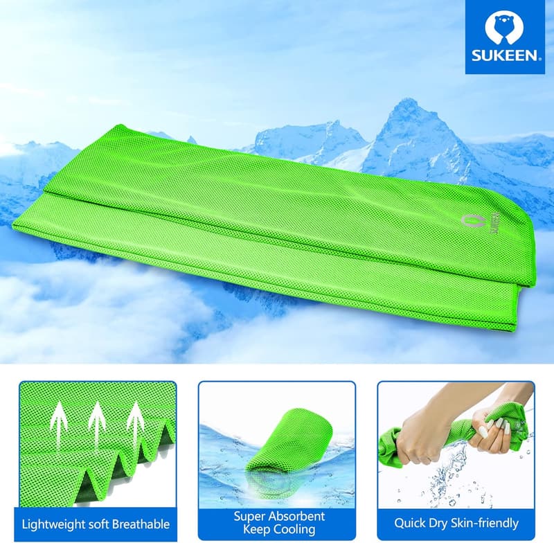 Cooling Towels Set - Soft Microfiber for Sports & Fitness (4 Pack)
