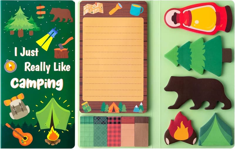 Camping Sticky Notes Set - 550 Sheets Adventure Memo Pads
