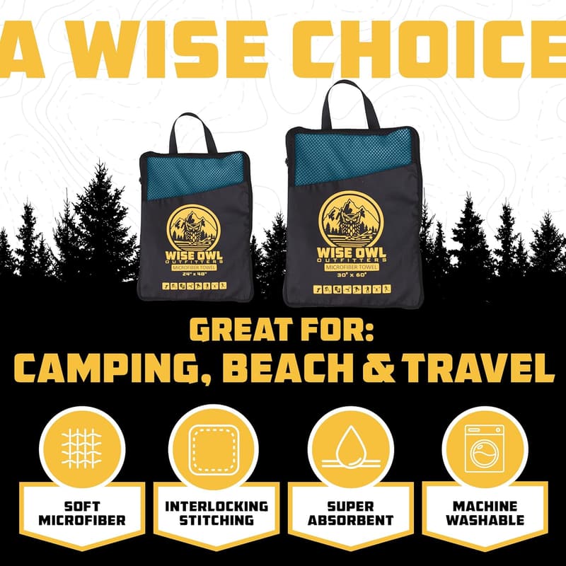 Quick-Dry Microfiber Camping Towel for Travel & Outdoor Activities