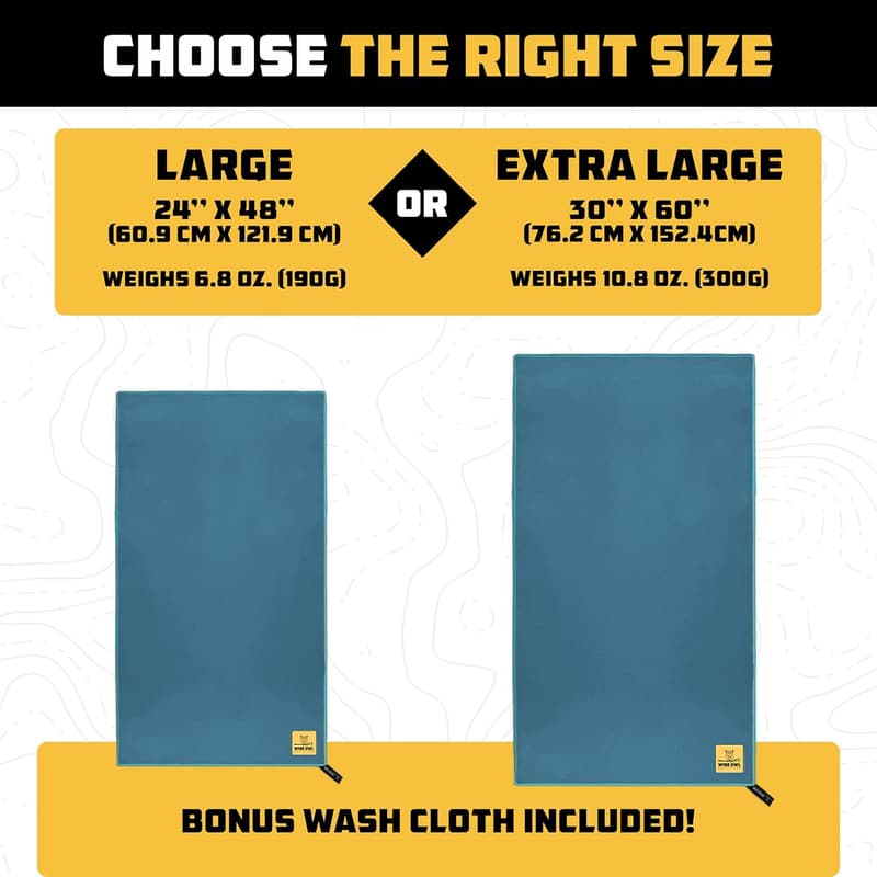 Quick-Dry Microfiber Camping Towel for Travel & Outdoor Activities