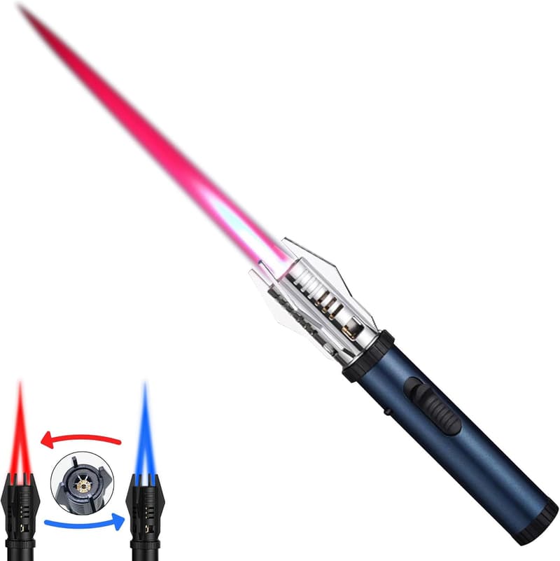 Adjustable Jet Flame Torch Lighter with Safety Lock - Windproof