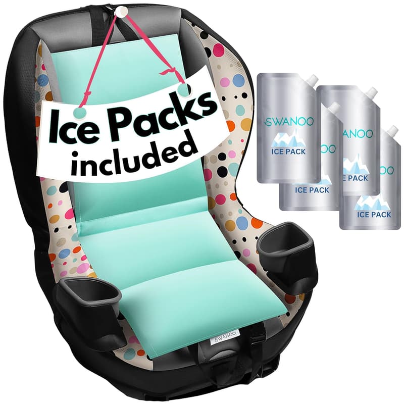 Summer Car Seat Cooling Pad with Ice Pack for Babies and Kids