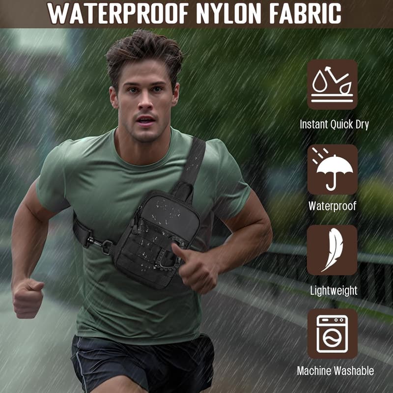 Waterproof Mini Sling Bag for Men - Tactical EDC Crossbody