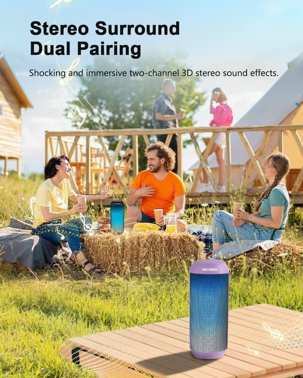 Wireless Bluetooth Speaker with LED Lights - Ideal for Parties