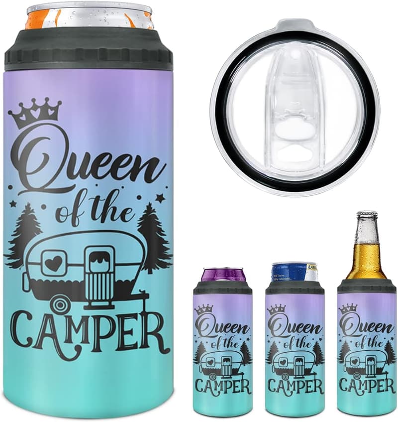 Camping Gifts for Women - 4-in-1 Stainless Steel Tumbler