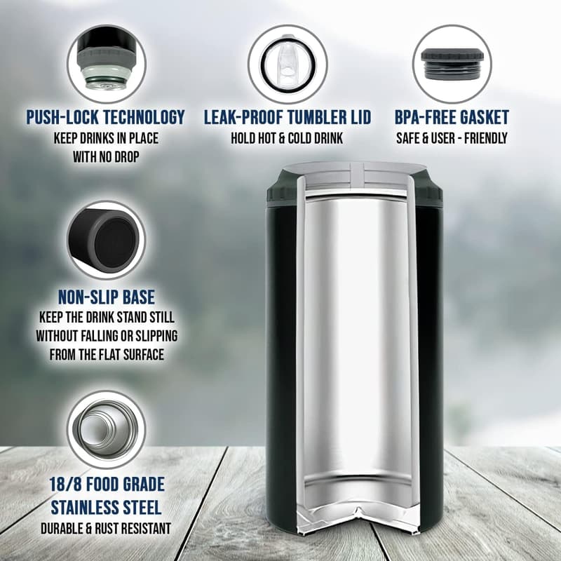 Camping Gifts for Women - 4-in-1 Stainless Steel Tumbler