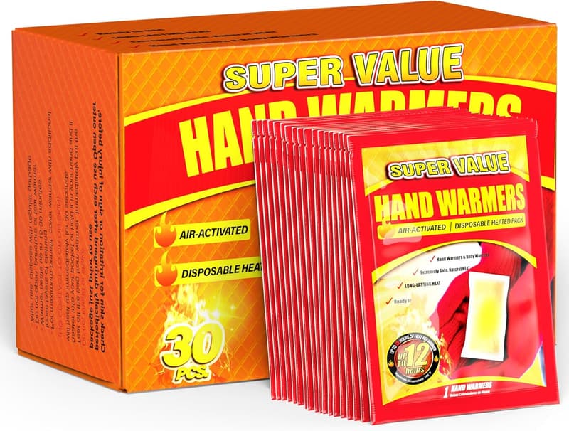 Portable Disposable Hand Warmers - Long Lasting Up to 12 Hours