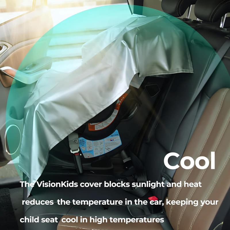 Baby Car Seat Sun Shade Cover with UV Protection & Storage Bag
