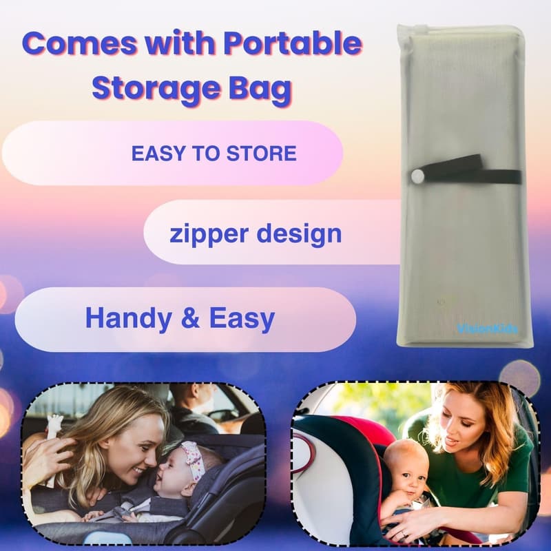 Baby Car Seat Sun Shade Cover with UV Protection & Storage Bag