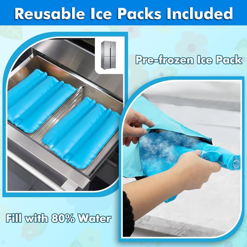 Car Seat Cooling Pad with Ice Packs for Babies and Pets