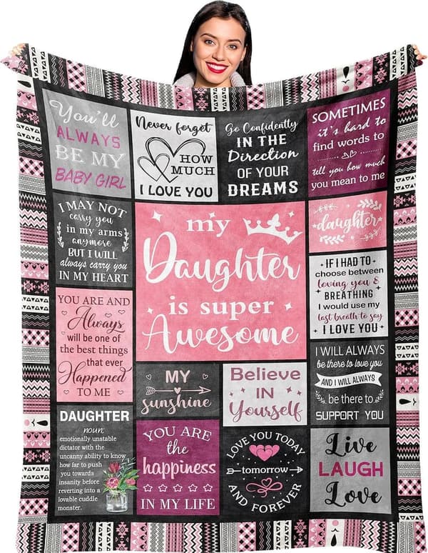 Birthday Blanket Gift for Daughter - 80” x 60”