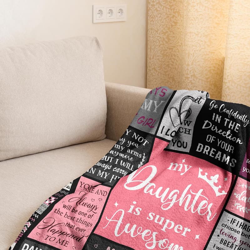 Birthday Blanket Gift for Daughter - 80” x 60”