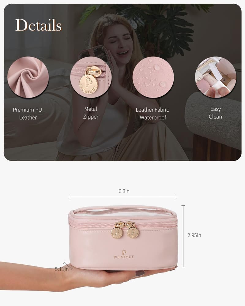 Graduation Makeup Bag - Pink Travel Toiletry Gift for Women