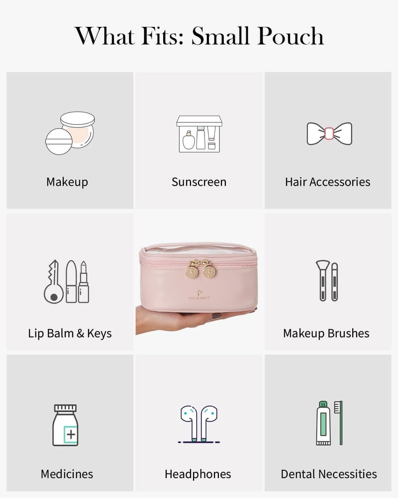 Graduation Makeup Bag - Pink Travel Toiletry Gift for Women