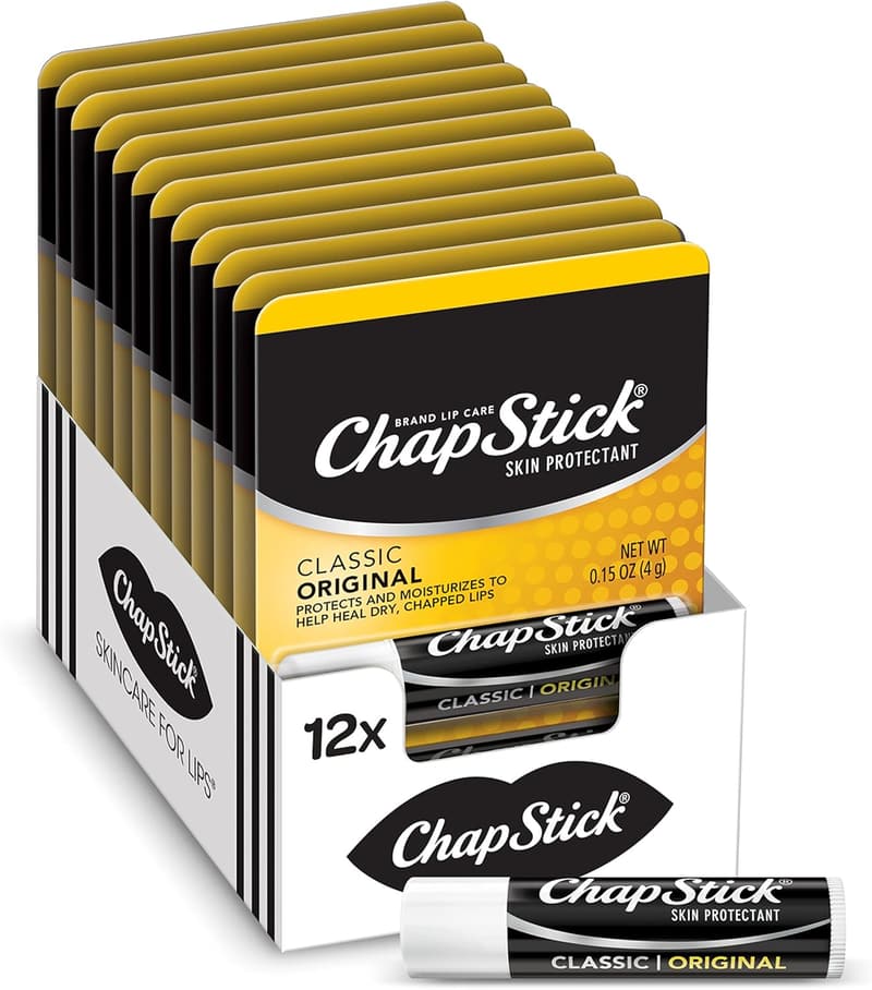 Classic Lip Balm - Original Flavor, 0.15 Oz Tubes (12-Pack)