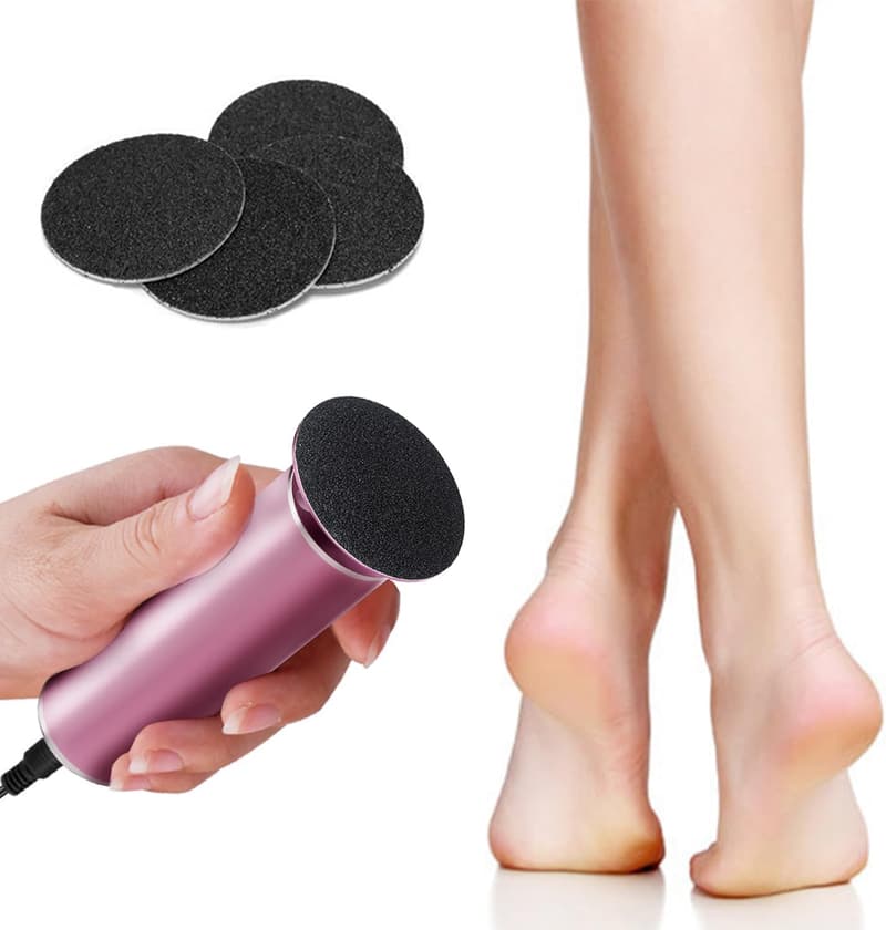 Electric Foot File Callus Remover with 60 Sandpapers & Adjustable Speed