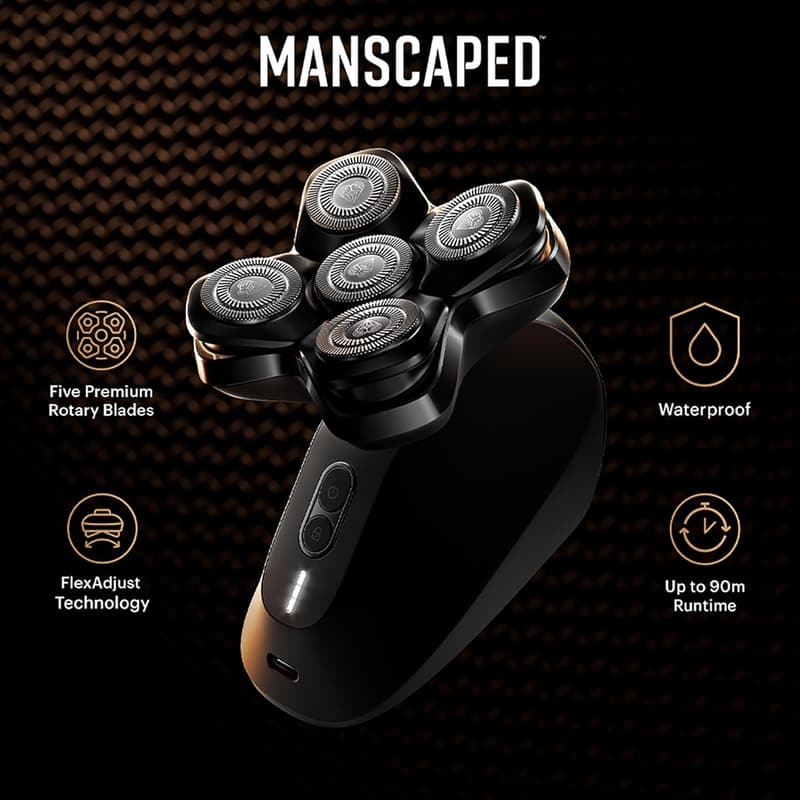 Dome Shaver PRO Package for Bald Men - Five Blade Design & Aftershave