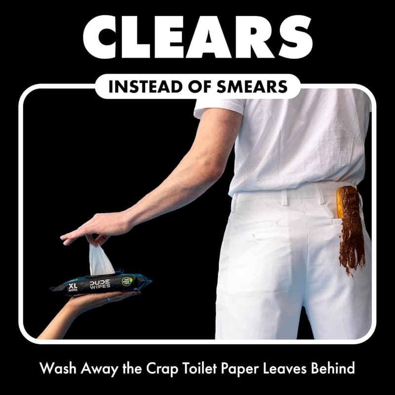 Flushable Adult Wipes - 3 Pack, 144 Wipes, Odor Destroyer