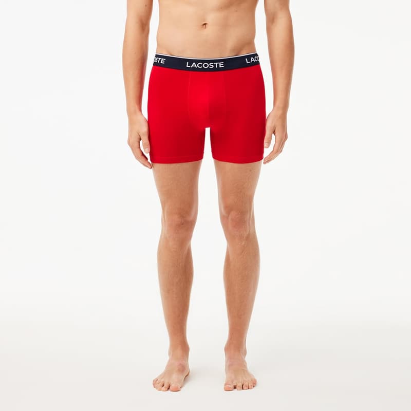 Lacoste Men's Cotton Stretch Boxer Briefs, 3-Pack