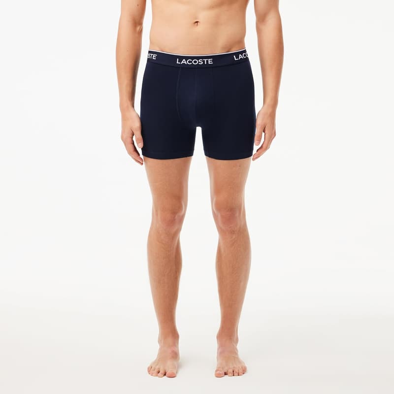 Lacoste Men's Cotton Stretch Boxer Briefs, 3-Pack