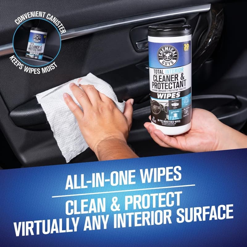 Total Interior Cleaner Wipes - 60 Ct for Cars, Trucks & SUVs