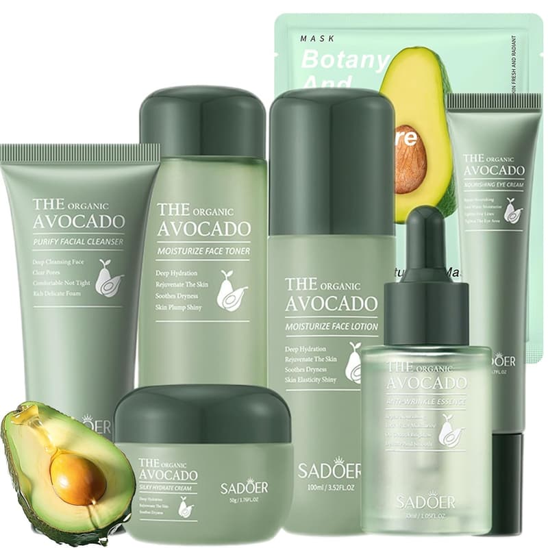 11-in-1 Avocado Skincare Gift Set for Women & Men