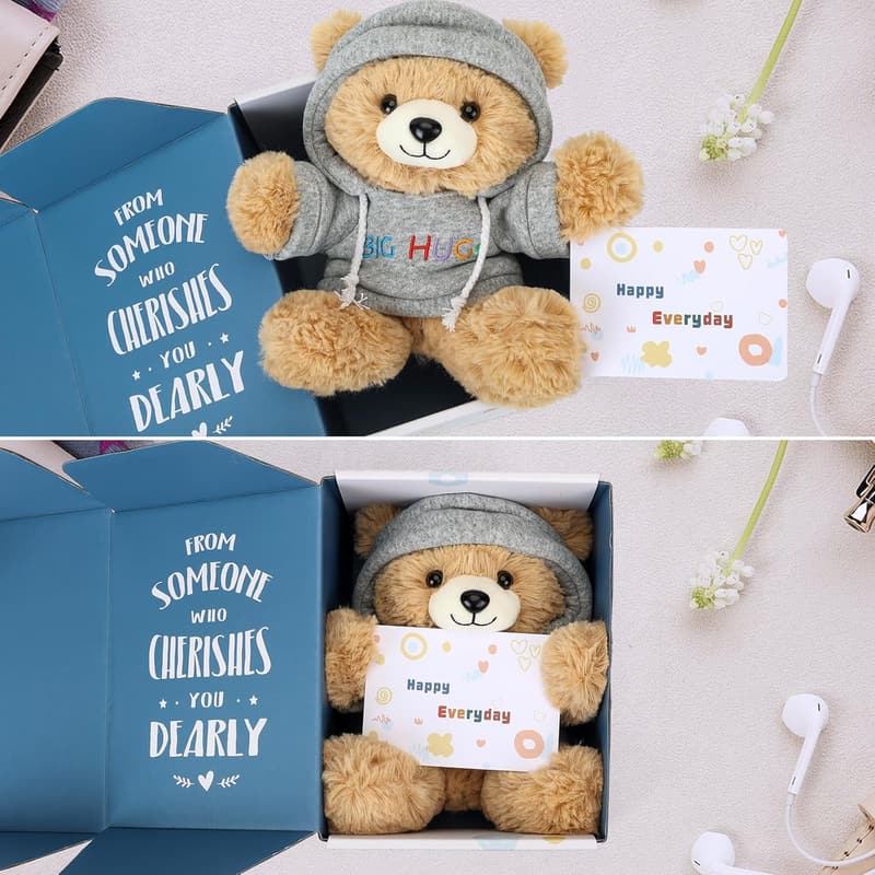 Get Well Soon Gift Box - Teddy Bear with Removable Hoodie