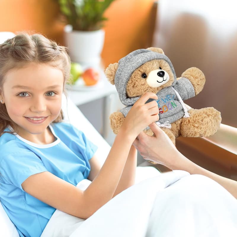 Get Well Soon Gift Box - Teddy Bear with Removable Hoodie