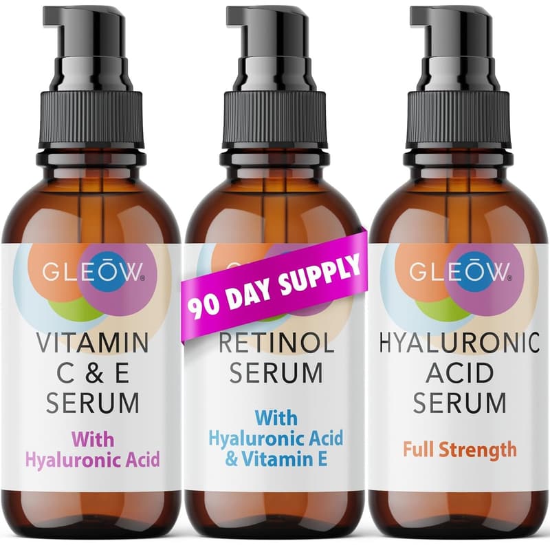 Vitamin C & Retinol Face Serum Set for Women and Men