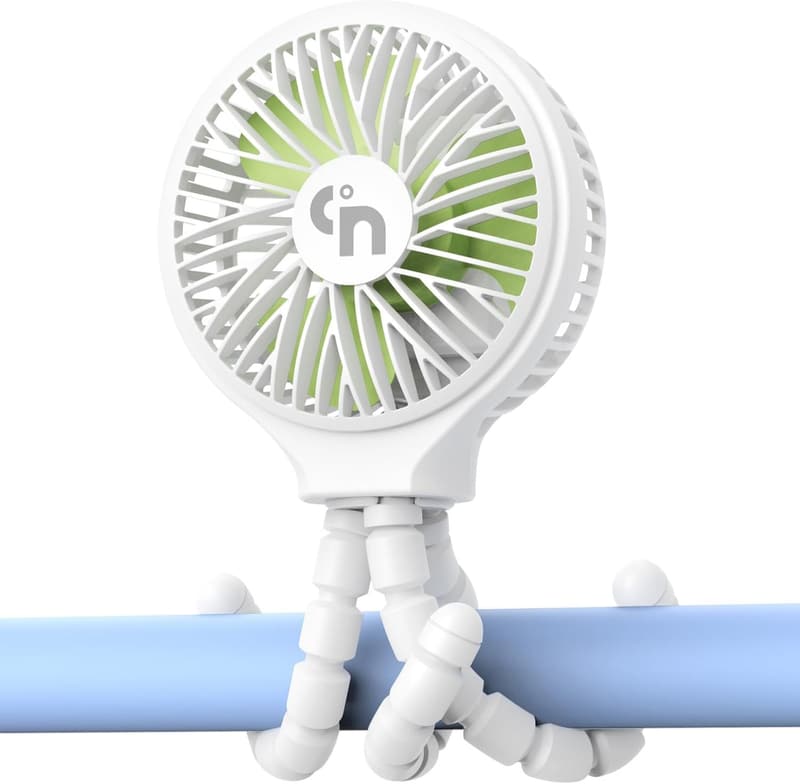 Portable Stroller Fan with 11H Battery Life & 360° Rotation