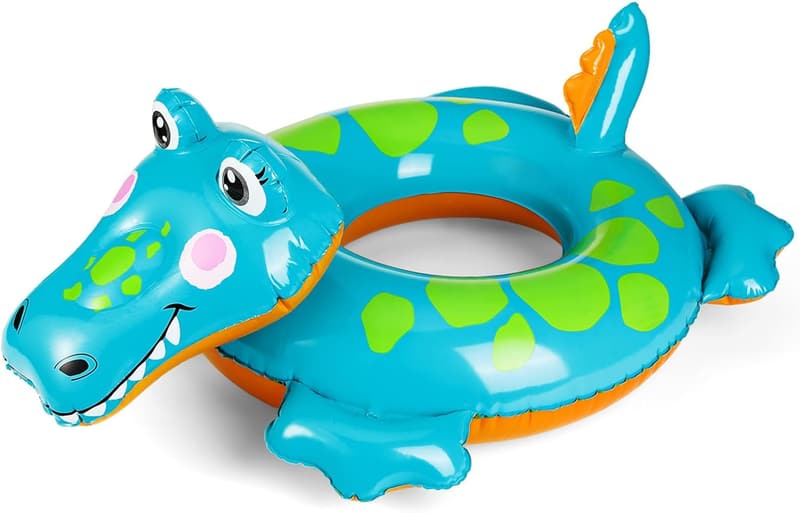 Durable Animal-Shaped Inflatable Swim Ring for Kids, 70cm