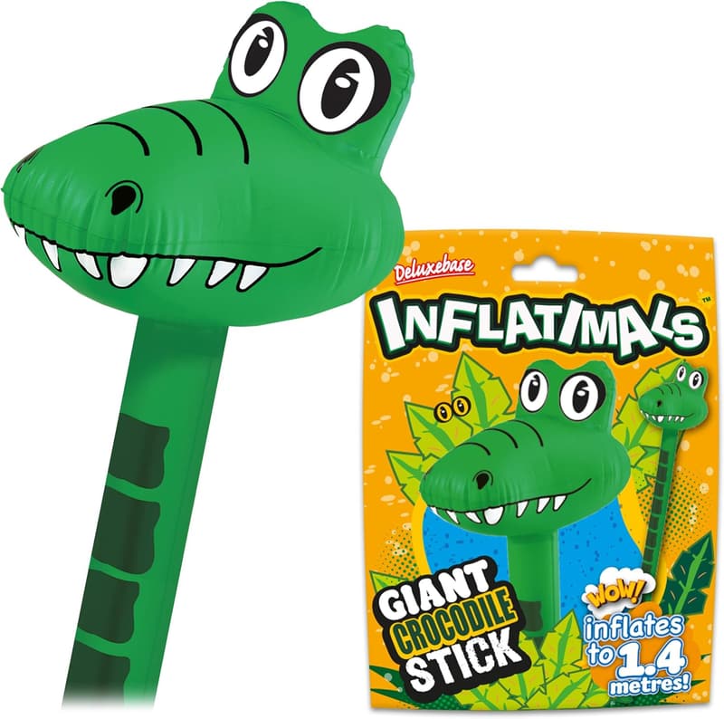 Green Inflatable Crocodile Toy – 4.5ft Kids Party Decor