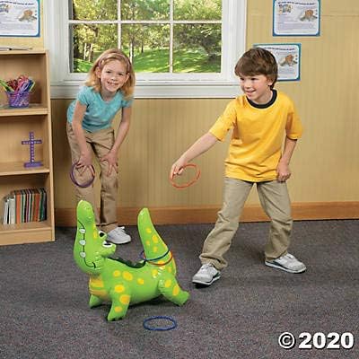 Inflatable Alligator Ring Toss Game for Kids' Parties