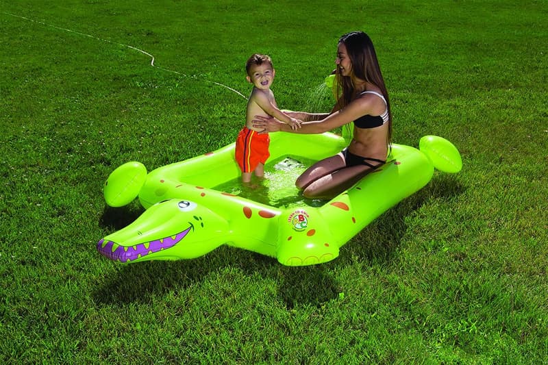 Inflatable Crocodile Kiddie Pool for Toddlers