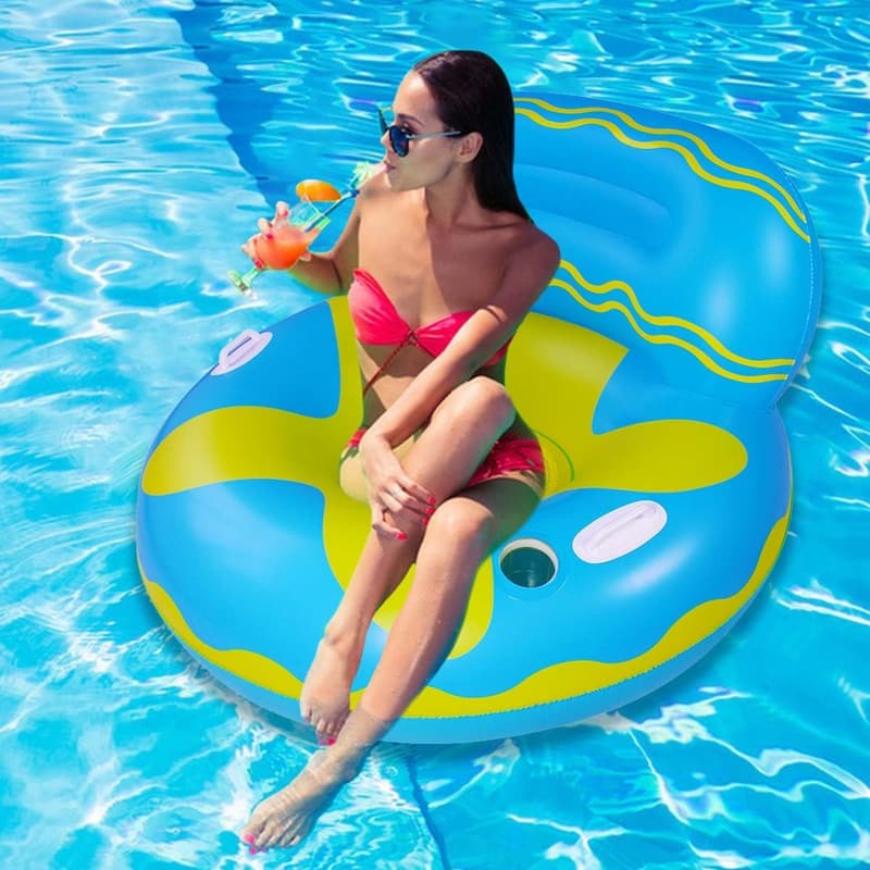 Adult Pool Float with Mesh Bottom & Cup Holder